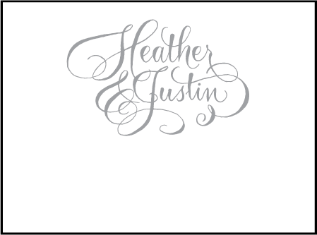 Simple Charms Letterpress Placecard Flat Design Medium