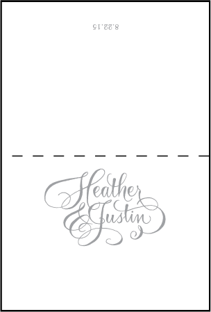 Simple Charms Letterpress Placecard Fold Design Medium