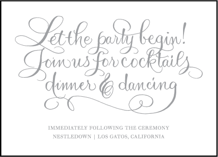 Simple Charms Letterpress Reception Design Medium