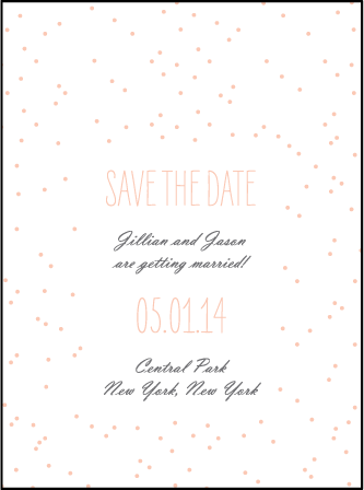 Simple Dot Letterpress Save The Date Design Medium