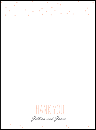 Simple Dot Letterpress Thank You Card Flat Design Medium