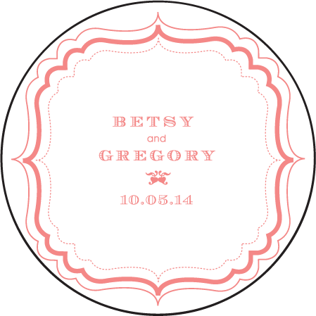 Simple Frame Letterpress Coaster Design Medium