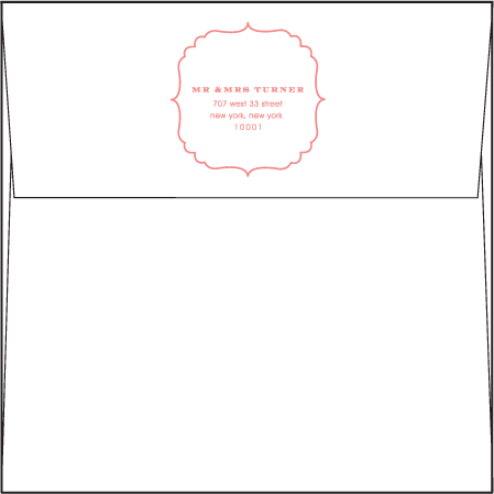 Simple Frame Letterpress Envelope Design Medium