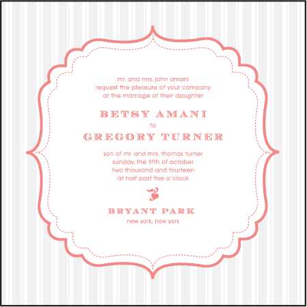 Simple Frame Letterpress Invitation Design Medium