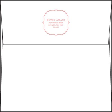 Simple Frame Letterpress Reply Envelope Design Medium