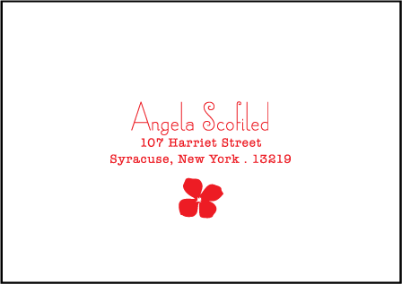 Simple Poppy Letterpress Reply Envelope Design Medium