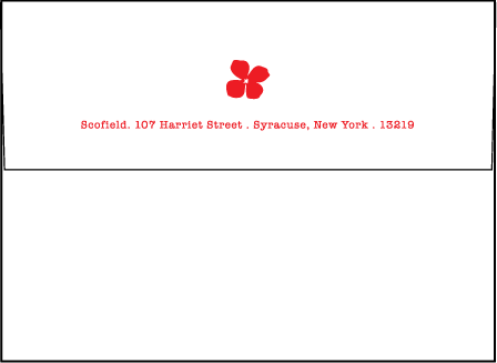 Simple Poppy Letterpress Save The Date Envelope Design Medium