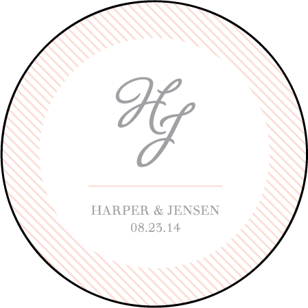 Simple Stripes Letterpress Coaster Design Medium