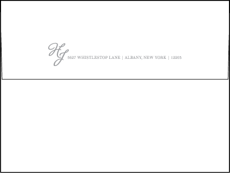 Simple Stripes Letterpress Envelope Design Medium