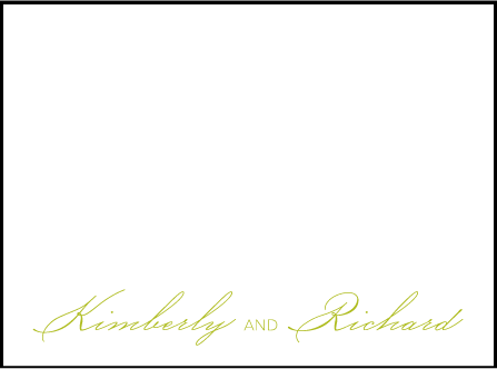 Simplicity Letterpress Placecard Flat Design Medium