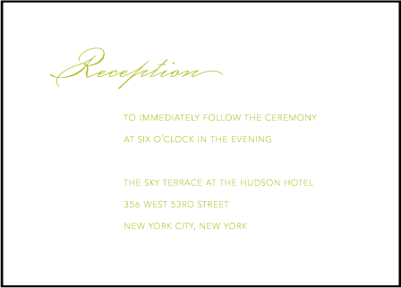 Simplicity Letterpress Reception Design Medium