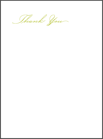 Simplicity Letterpress Thank You Card Flat Design Medium