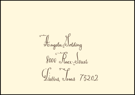 Sobelle Calligraphy Letterpress Reply Envelope Design Medium
