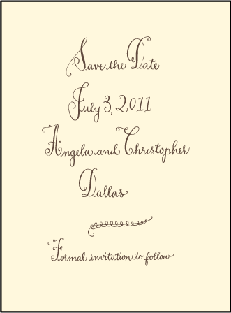 Sobelle Calligraphy Letterpress Save The Date Design Medium