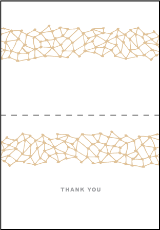 Soho Letterpress Thank You Card Fold Design Medium