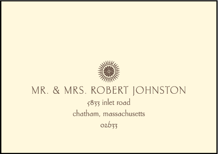 Soleil Letterpress Reply Envelope Design Medium