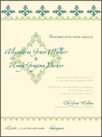 Sonnet Letterpress Invitation Design Medium