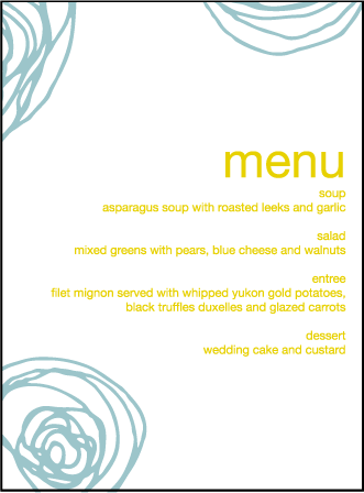 Spinnerette Letterpress Menu Design Medium
