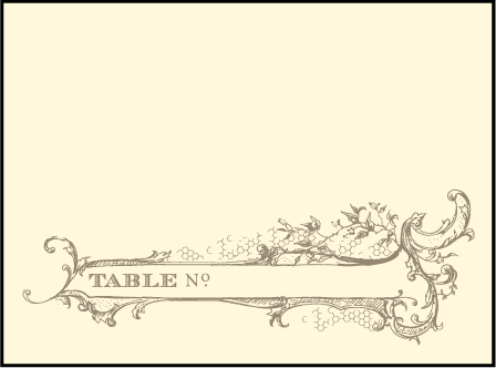 Splendor Letterpress Placecard Flat Design Medium