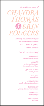 Storybook Romance Letterpress Program Tea Design Medium