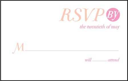 Storybook Romance Letterpress Reply Postcard Front Design Medium