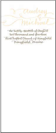 String Calligraphy Letterpress Program Tea Design Medium