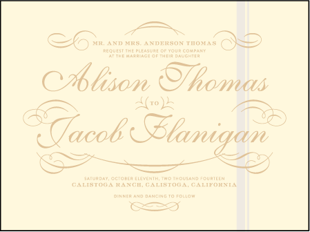 Studebaker Letterpress Invitation Design Medium