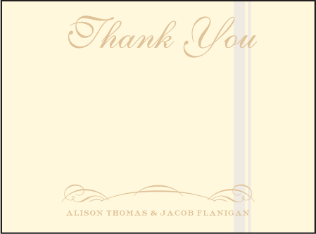 Studebaker Letterpress Thank You Card Flat Design Medium