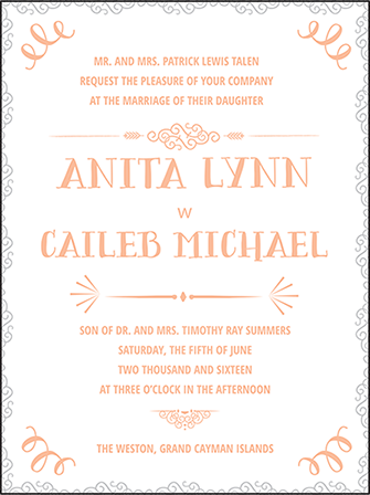 Surfside Letterpress Invitation Design Medium