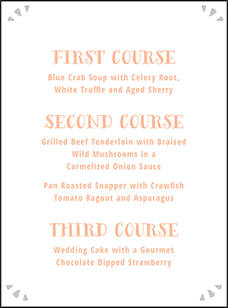 Surfside Letterpress Menu Design Medium