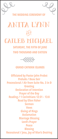 Surfside Letterpress Program Tea Design Medium