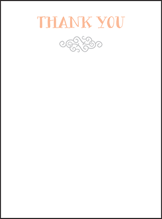 Surfside Letterpress Thank You Card Flat Design Medium