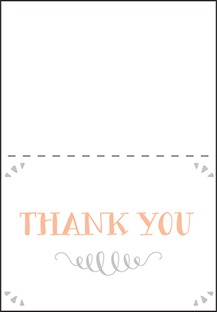 Surfside Letterpress Thank You Card Fold Design Medium