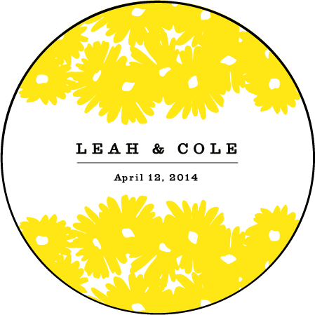 Sweet Daisy Letterpress Coaster Design Medium