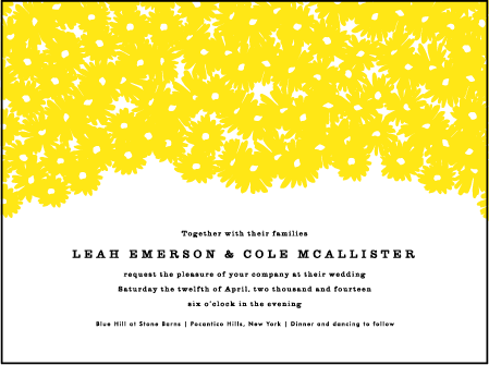 Sweet Daisy Letterpress Invitation Design Medium