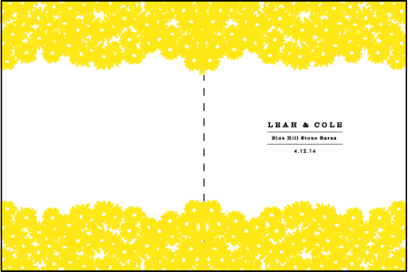 Sweet Daisy Letterpress Program Design Medium