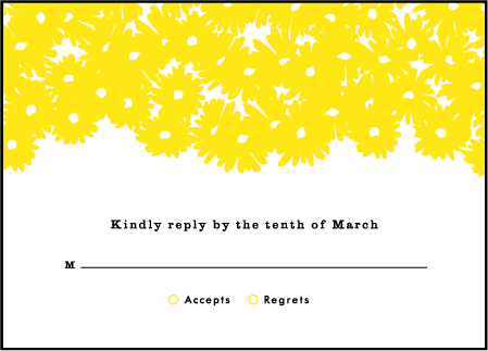 Sweet Daisy Letterpress Reply Design Medium