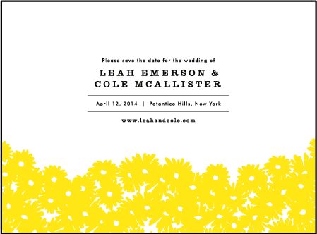 Sweet Daisy Letterpress Save The Date Design Medium
