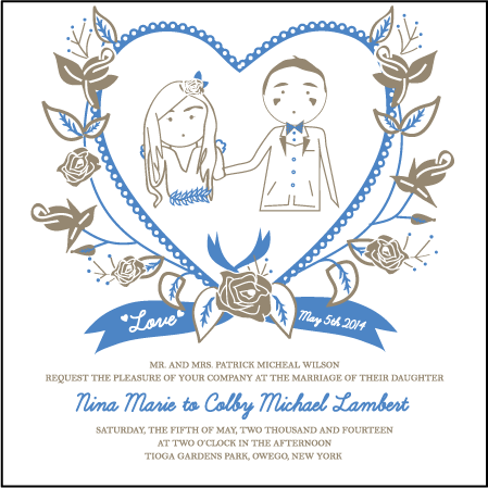 Sweet Heart Letterpress Invitation Design Medium