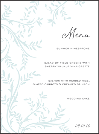 Sweet Laurel Letterpress Menu Design Medium
