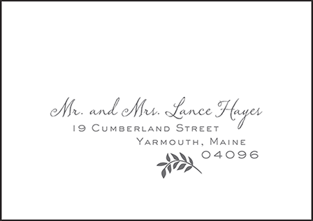 Sweet Laurel Letterpress Reply Envelope Design Medium