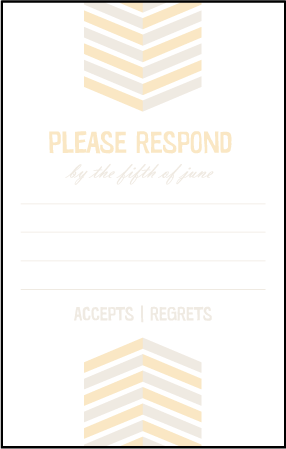 Sweet Lorna Letterpress Reply Postcard Front Design Medium