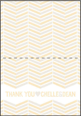 Sweet Lorna Letterpress Thank You Card Fold Design Medium