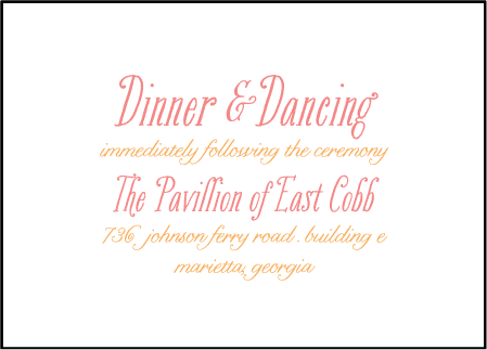 Sweet Summer Letterpress Reception Design Medium