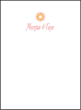 Sweet Summer Letterpress Thank You Card Flat Design Medium