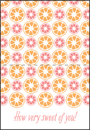 Sweet Summer Letterpress Thank You Card Fold Design Medium
