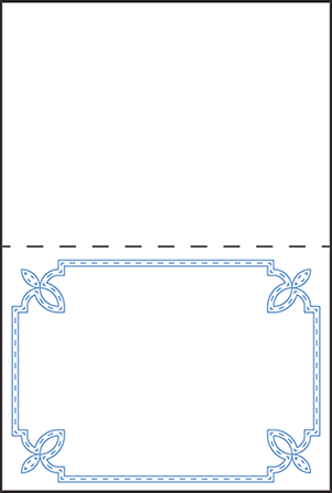 Tailored Letterpress Placecard Fold Design Medium