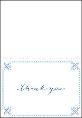 Tailored Letterpress Thank You Card Fold Design Medium