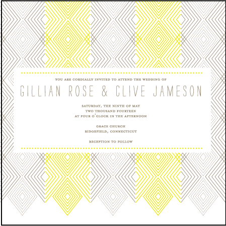 Tapestry Letterpress Invitation Design Medium
