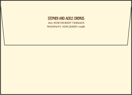Tara Letterpress Envelope Design Medium
